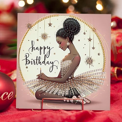FRANDEK 6pcs Birthday Party DIY Diamond Art Greeting Cards for Adults - Image 2