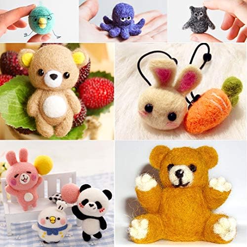West Bay Needle Felting Kit 109 Pieces Set, Wool Roving 36 Colors with Complete Felt Tools and Storage Box Needle Felting Starter Kit for DIY Craft Animal Home Decoration Birthday Gift - Image 2