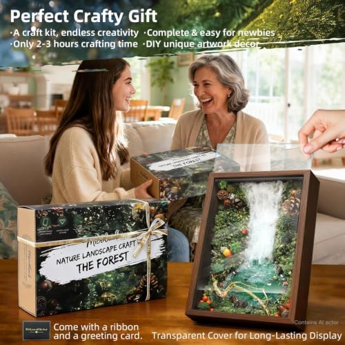 Microland Calming Craft Kits for Adults DIY Zen Forest Landscape Resin Craft Kit Fun Creative Crafting Set for Teens Women Relaxing Adult Activities on Ladies Night Crafty Artist Gift for Mom Birthday - Image 6