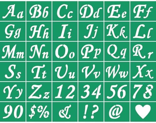 JAJADO Silk Screen Printing Stencil Letters Stencils and Numbers, Reusable Silk Screen Stencils Alphabet Craft Stencils Mesh Transfers Adhesive Stencil for Painting on Wood/Chalkboard/Wall/T-Shirt by JAJADO