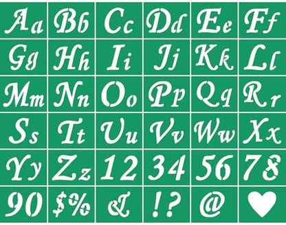 JAJADO Silk Screen Printing Stencil Letters Stencils and Numbers, Reusable Silk Screen Stencils Alphabet Craft Stencils Mesh Transfers Adhesive Stencil for Painting on Wood/Chalkboard/Wall/T-Shirt by JAJADO