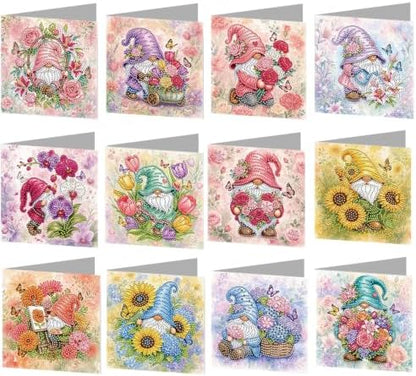 POETRYDRAW DIY Diamond Art Painting Greeting Card Kit, Creative Craft Set for Card Making，Flower Goblin by POETRYDRAW