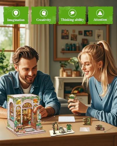 Cutefun Book Nook Kit - DIY Miniature Dollhouse Kit for Adults and Teens - Image 6