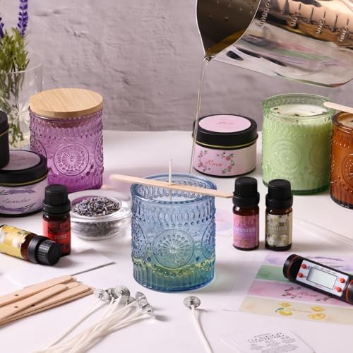 DARJEN Candle Making Kit for Adults, 8 Jars & Tins Soy Wax Scented DIY Set - Image 6