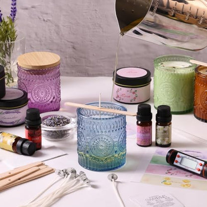 DARJEN Candle Making Kit for Adults, 8 Jars & Tins Soy Wax Scented DIY Set - Image 6