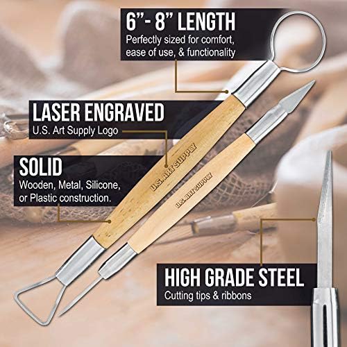U.S. Art Supply Pottery & Clay Tools Set (53-Piece) - Image 5
