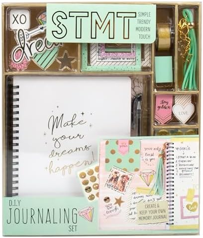 STMT D.I.Y.Journal Set, Stationary Kit with Notebook for Writing and Drawing, DIY for Girls Ages 8+, Dreamers Become Doers by STMT