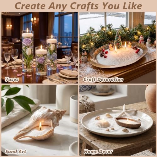 BISWYLBLJ 2 lbs White Natural Pearled Candle Sand Kit with 50 Wicks - Image 3