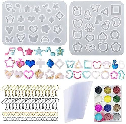 Attuslla Resin Shaker Silicone Molds Earrings Resin Molds Silicone with Glitter for DIY Jewelry Pendant Necklace Ornament by Attuslla