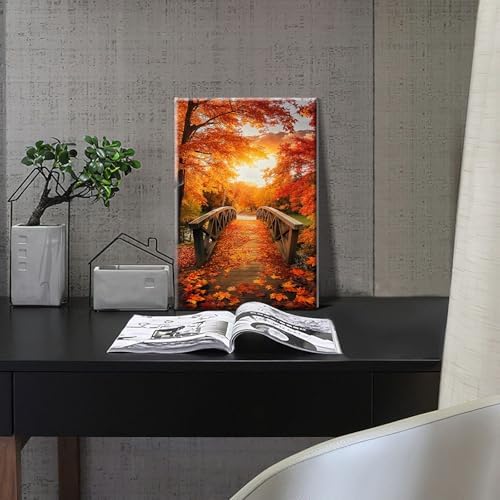 HeeBenor Framed Paint by Numbers Kit for Adults Fall Paint by Number - Image 7