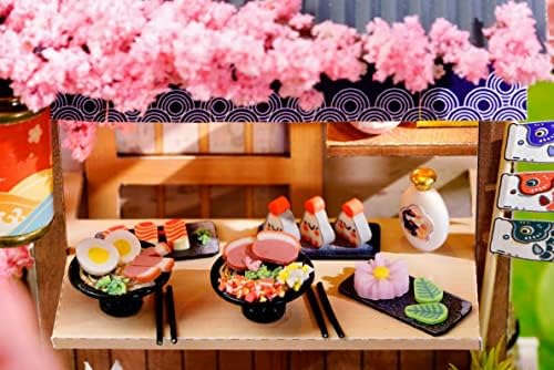 CUTEROOM DIY Doll House Miniature Furniture Wooden House Kit with Dust Cover & LED Light and Accessories - New Three Styles QT Series Dollhouse (QT041) - Image 4