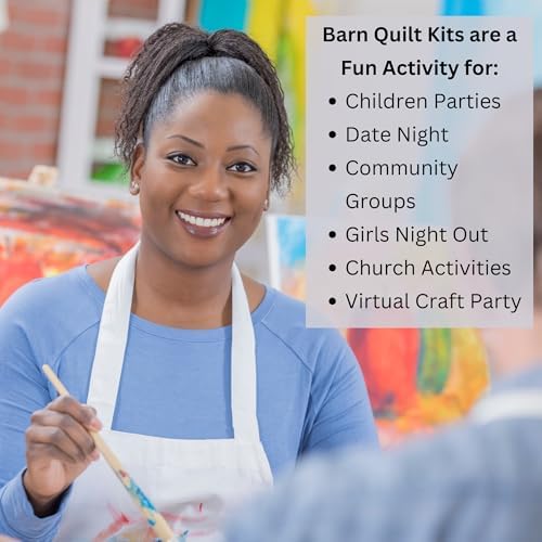 Barn Quilt Kit to Paint, Set of 4, 15 in, Farmhouse Wall Art DIY - Image 2
