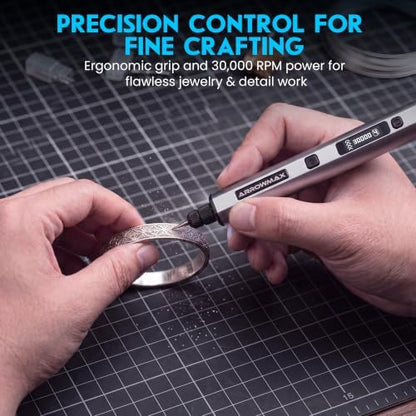 ARROWMAX Engraving Pen for Metal Wood Glass Plastic with OLED, 30000 RPM - Image 4