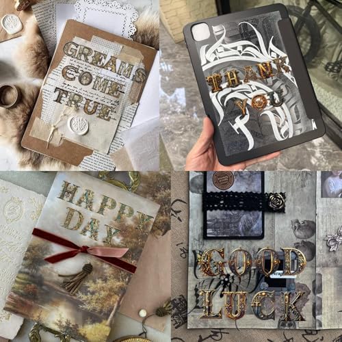 Alphabet Number Vinyl Stickers 50Sheets for Scrapbook Junk Journal Supplies - Image 6