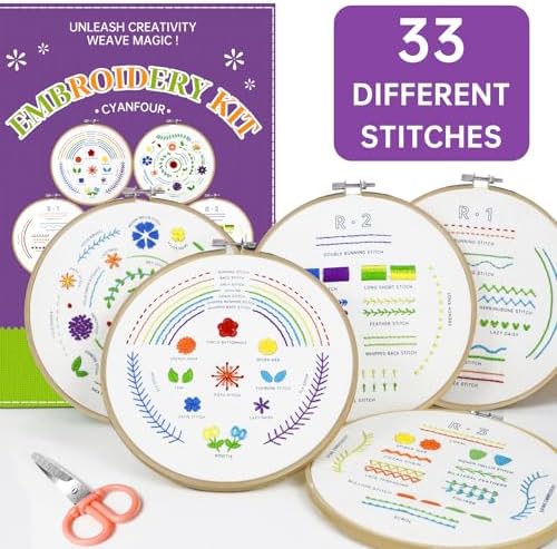 CYANFOUR 5 Stage Embroidery Kit Easy to Learn from Video & Guidance - Image 6