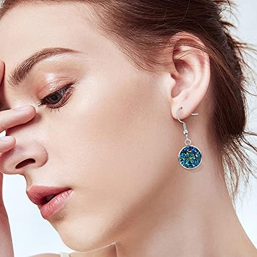270Pcs Faux Druzy Drop Earrings Set,20Pcs Earrings Wire Hooks Blanks 50Pcs Stud Earring 100Pcs Mixed Color Faux Quartz 100Pcs Rubber Earring Back for DIY Jewelry Making Findings Supplies - Image 6