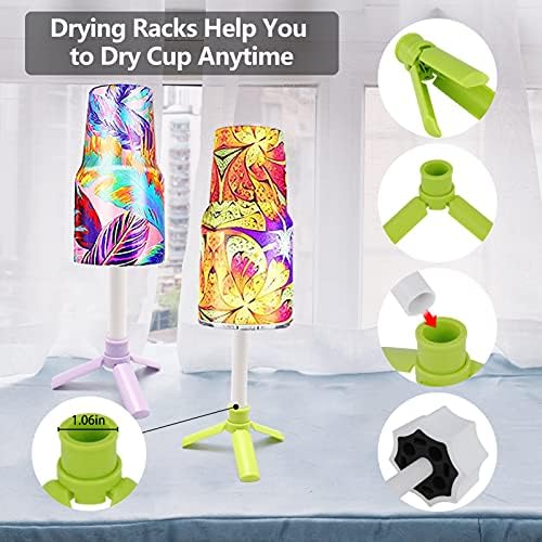 4 Cup Turner for Crafts Tumbler,Epoxy Glitter 4 arms Tumbler Full Kits,DIY Cuptisserie Turner,Cup Spinner Machine Kit for Crafts Epoxy Tumbler - Image 4