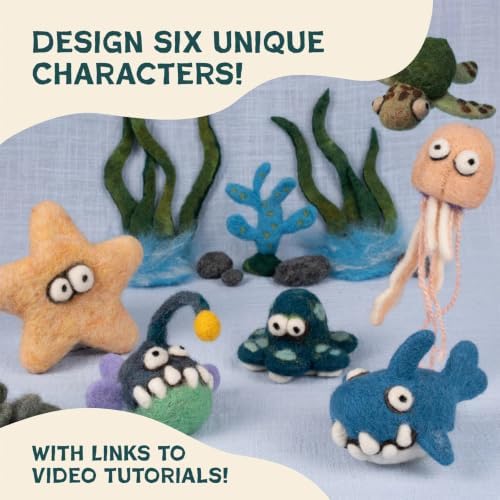 Woolbuddy Needle Felting Kit Starter Set (Sea Animals) for Beginner Adults - Image 4