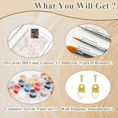 Bee Paint by Numbers Kit for Adults, Bee Paint by Number for Adult 16x20 in - Image 6