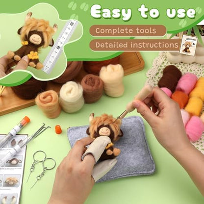 Yizzvb Needle Felting Kit Beginners Wool Felting Supplies Kits - Image 3
