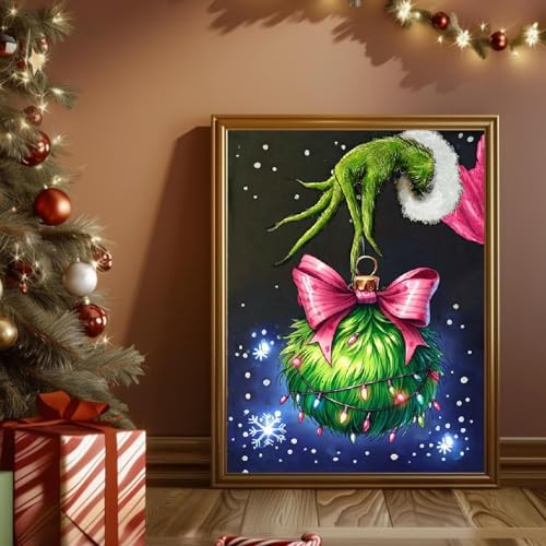 Christmas Paint by Numbers Kit for Adults,Winter Painting by Numbers,DIY Acrylic Paint Kit for Adults Beginners Without Frame,Easy Christmas Adult Paint by Number Kits on Canvas for Decor 16x20inch - Image 5
