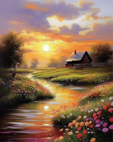 DYAIANGMU Scenery Paint by Numbers Kit for Adults Beginners 19.6X15.7inch by Unknown