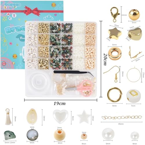 Jewelry Making Supplies Kit, Bracelet Making Kit, Natural Stone Beads - Image 3