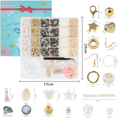 Jewelry Making Supplies Kit, Bracelet Making Kit, Natural Stone Beads - Image 3