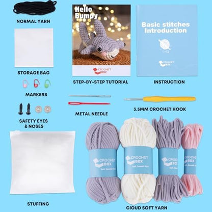 CrochetBox Hammerhead Shark Crochet Kit for Beginners, Adults and Teen - Image 3
