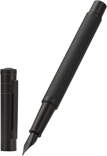 Black Forest Fountain Pen Fine Nib, Ink Cartridge Not Included, Classic Design with Converter and Metal Pen Case Set