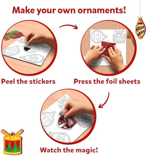 Skillmatics Foil Fun Christmas Ornaments, Foil Art, Gifts for Boys & Girls - Image 4