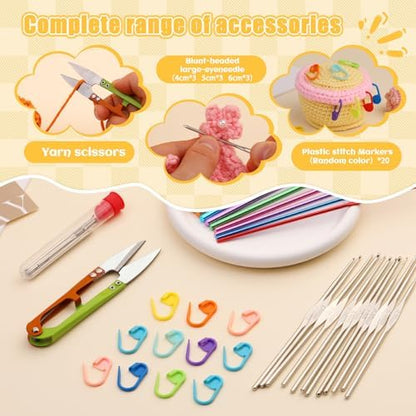 IMZAY 54 Pcs Crochet Hooks Set, 0.6mm-6.5mm Crochet Needles for Yarn - Image 5