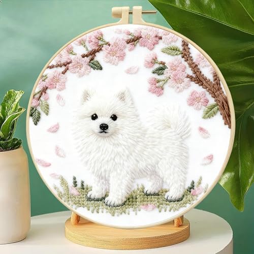 FRANDEK DIY Star Moon Stamped Embroidery Kit with Hoop for Adults - Image 7