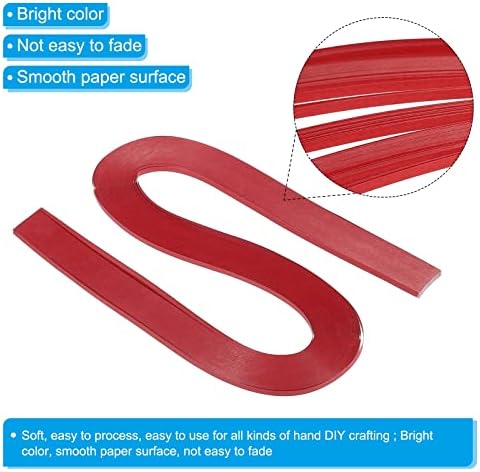 PATIKIL Quilling Strips Paper 120pcs 1/8"(3mm) 54cm Origami Paper Quilling Strip for Art DIY Hand Craft Christmas Bright Red - Image 3