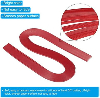 PATIKIL Quilling Strips Paper 120pcs 1/8"(3mm) 54cm Origami Paper Quilling Strip for Art DIY Hand Craft Christmas Bright Red - Image 3