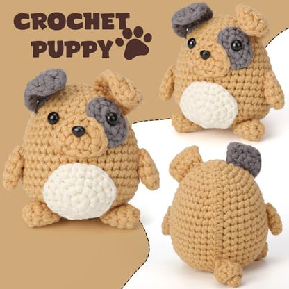 CrochetBox Pug Complete Crochet Kit for Beginners, Easy Craft for Adults - Image 2