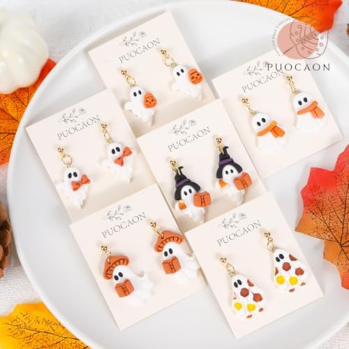 Puocaon Halloween Ghost Polymer Clay Cutters for Jewelry Earring Making - Image 2