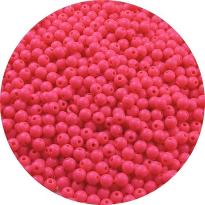 700pcs Acrylic Round Beads for Crafts 6mm Resin Candy Color Spacer Beads with Hole for Jewelry Making Sewing Crafts Decoration Necklaces Bracelets Earrings Supplies(Rose Red) by Unknown