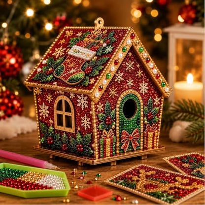 FRANDEK Stocking Gifts House Diamond Art Painting Christmas House Ornament by FRANDEK