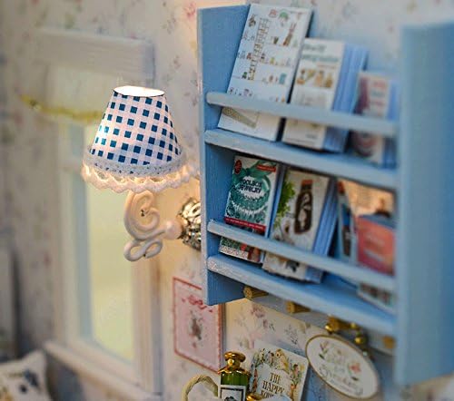 CUTEROOM DIY Miniature House Kit - Mini Craft Rooms for Adults with LED Lights, Realistic Mini Dollhouse Kit Building Model Kit, Creative Home Decor Gift- Sunshine Overflowing - Image 5