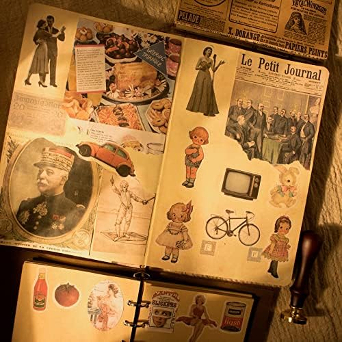 200Pcs Vintage Scrapbook Stickers, Aesthetic Junk Journal Stamping Supplies Kit, Scrapbooking Ephemera Washi Paper for Bullet Journaling Planners Diary Collage (Nostalgic) - Image 4