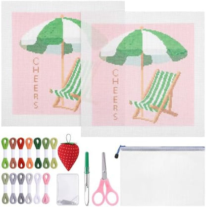 XunYee Needlepoint Canvas Kit, Palm Beach Chaise by XunYee