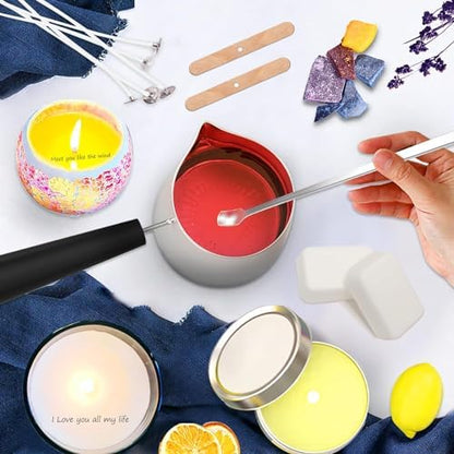 Candle Making Kit for Adults Beginners,Candle Making Supplies Include Soy Wax for Candle Making,Candle Wax Melting Pot,Candle Wicks Stickers,Magic Paper and More-DIY Candle Kit,Full Crafts for Adults - Image 3