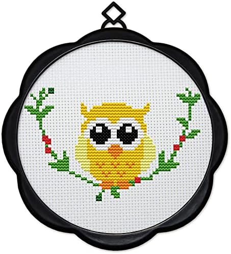 Awesocrafts Cross Stitch Kits Owl 11CT Stamped Patterns Easy Cross Stitching Embroidery Needlework Kit Supplies (Owl) by Awesocrafts