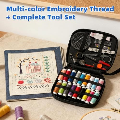 3 Packs Upgraded Embroidery Stitch Book Kit for Beginner, DIY Book Embroidery Kit with Full Tools and Instructional Tutorial 106 Patterns for Craft Lovers and Sew Enthusiast,DIY Craft Lovers - Image 3