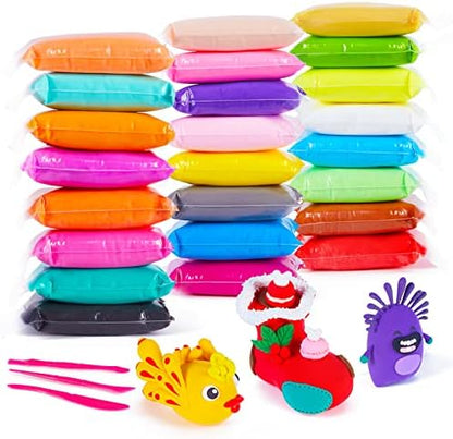 EDIFON Air Dry Clay, 24 Colors Foam Magic Modeling Clay for Kids DIY Crafts by EDIFON