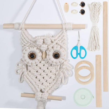 ORIGACH DIY Macrame Owl Wall Hanging Tapestry Kit with Video Tutorial - Image 2