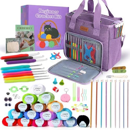 Lewhoo Crochet Kits for Beginner Adults, All Inclusive Crochet Set by lewhoo