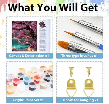 Tree Paint by Numbers Kit for Adults, Adult Paint by Number Kits 16x20 Inch - Image 5