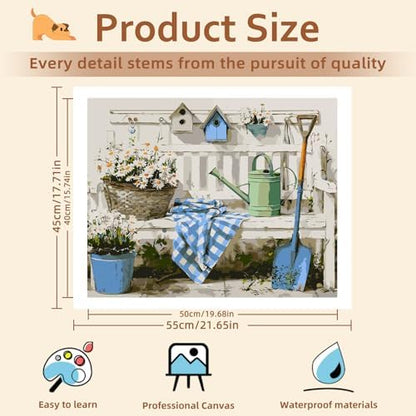 Reivworl Farm Paint by Numbers for Adults Beginner, Farm Paint by Numbers Kits for Adults, Painting by Number Kits for Gifts and Wall Decor 16x20Inch - Image 4